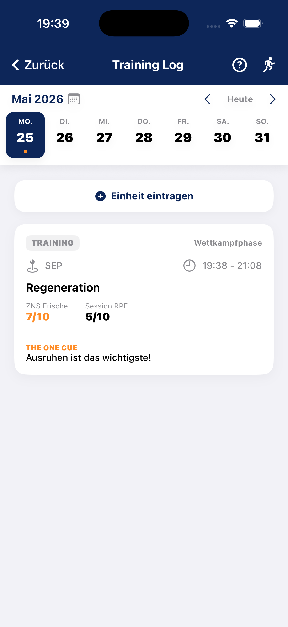 Training Log
